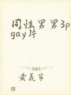 同性男男3p黄gay片封面