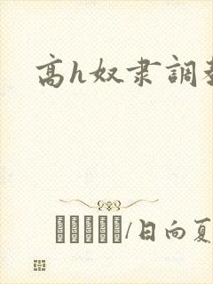 高h奴隶调教文