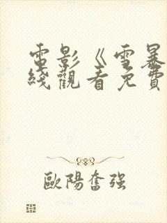 电影《雪暴》在线观看免费