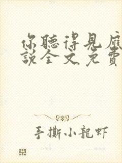 你听得见应橙小说全文免费阅读笔趣阁
