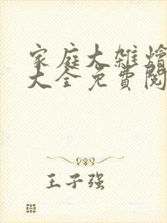 家庭大杂烩小说大全免费阅读全文封面