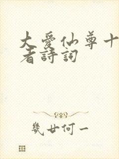 大爱仙尊十大尊者诗词