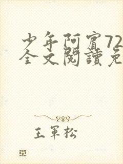 少年阿宾72章全文阅读免费封面