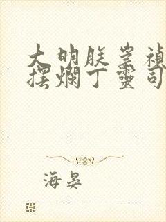大明朕崇祯只想摆烂丁灵司笔趣阁