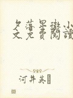 夕落卑微小说全文免费阅读最新章节封面