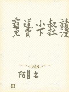 霸道小叔请轻撩免费下拉漫画