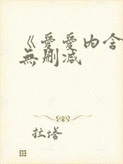 《爱爱内含光》无删减