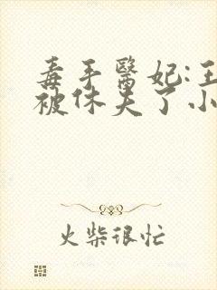 毒手医妃:王爷被休夫了小说