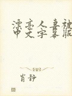 漂亮人妻被强中中文字幕版