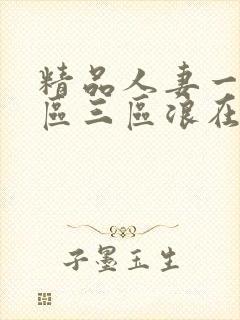 精品人妻一区二区三区浪在线