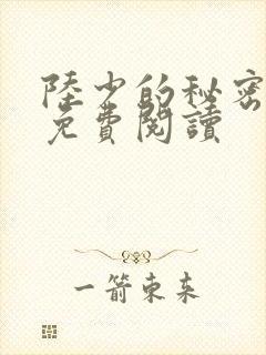 陆少的秘密恋人免费阅读