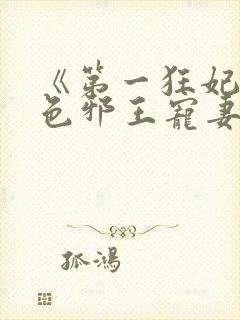 《第一狂妃:绝色邪王宠妻无度》