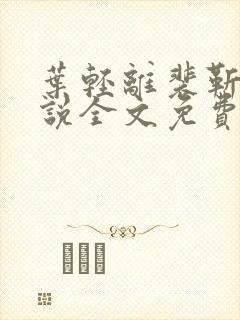 叶轻离裴靳墨小说全文免费阅读