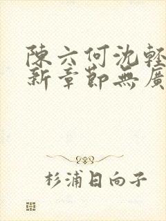 陈六何沈轻舞最新章节无广告