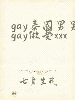 gay泰国男男gay做受xxx