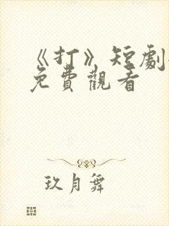 《打》短剧全集免费观看封面
