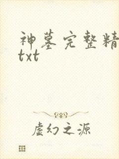 神墓完整精校版txt