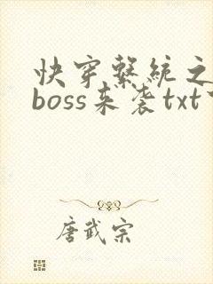 快穿系统之反派boss来袭txt下载封面