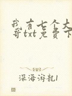 我有七个大佬哥哥txt免费下载