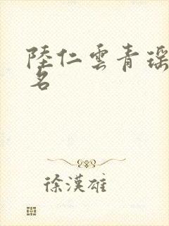 陆仁云青瑶小说名
