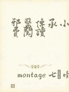 邪医传承小说免费阅读