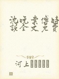 沈晚棠傅时川小说全文免费阅读