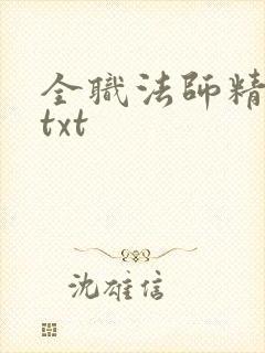 全职法师精校版txt