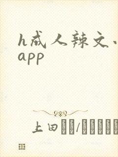 h成人辣文小说app
