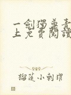 一剑独尊青鸾峰上免费阅读完整版封面