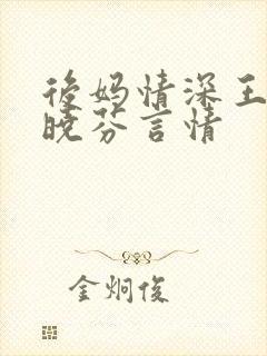 后妈情深王磊杨晓芬言情