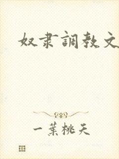 奴隶调教文