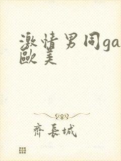 激情男同gay欧美