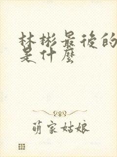 林彬最后的结局是什么