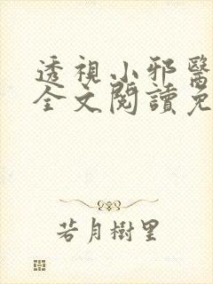 透视小邪医叶洛全文阅读免费阅读