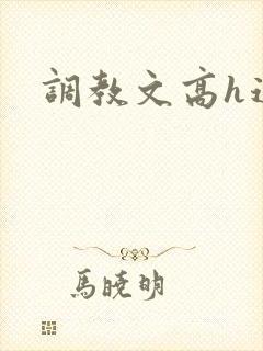 调教文高h道具封面