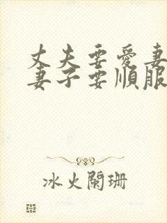 丈夫要爱妻子,妻子要顺服丈夫封面