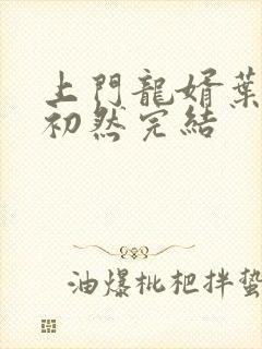上门龙婿叶辰萧初然完结封面