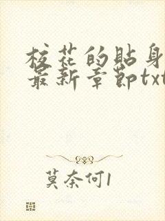 校花的贴身高手最新章节txt