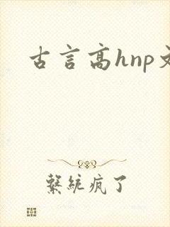 古言高hnp文封面