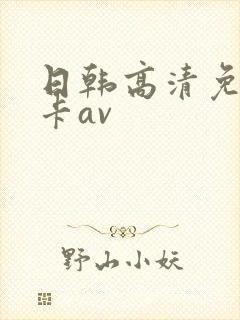 日韩高清免费不卡av