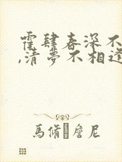 霍肆春深不归客,清梦不相逢