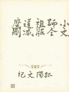 魔道祖师小说无删减版全文免费