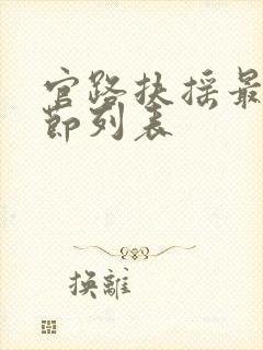 官路扶摇最新章节列表