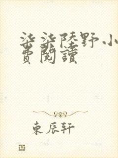 柒柒陆野小说免费阅读