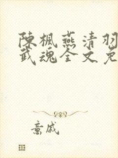 陈枫燕清羽绝世武魂全文免费阅读