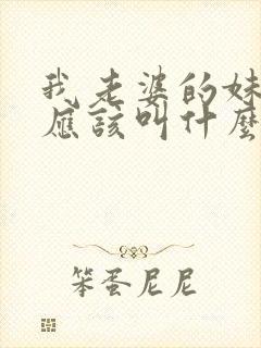 我老婆的妹妹我应该叫什么封面