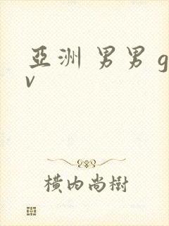亚洲 男男 gv