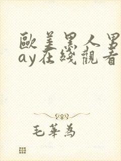 欧美黑人男男gay在线观看
