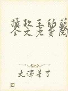 摄政王的萌狐妃全文免费阅读