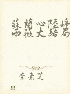 苏兰心陆峥言秦雨薇大结局封面